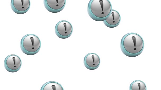 Icônes d'attention en baisse. Boucle. Canal alpha inclus .