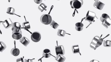 Uçan tava. Döngü. Alfa kanalı bulunur.