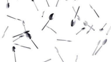 Uçan kaşık. Döngü. Alfa kanalı bulunur.