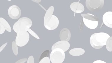 Uçan tabaklar. Döngü. Alfa kanalı bulunur.