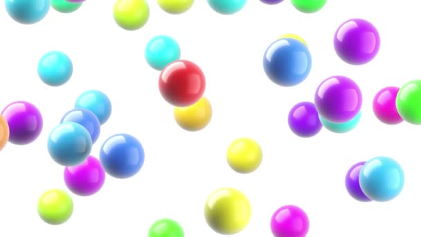 Flying Balls Looping Alpha Channel Included — Stock Video