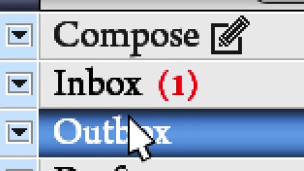 Premere Pulsante Posta Arrivo Nel Menu — Video Stock