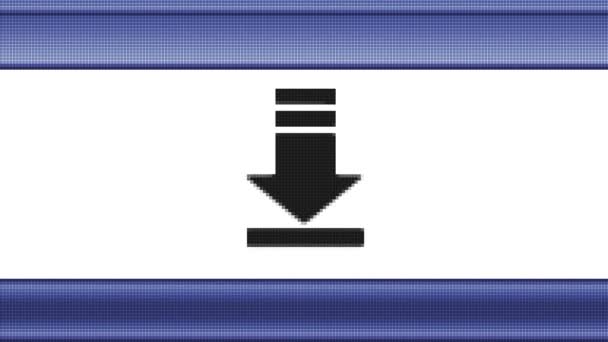 Download Symbol Auf Einem Pixelbildschirm Schleife — Stockvideo
