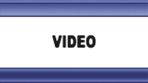 Video Auf Einem Pixelbildschirm Schleife — Stockvideo