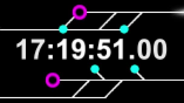 Timer Uno Schermo Pixel Looping — Video Stock