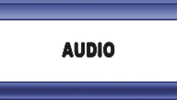 Audio Pixel Screen Цикл — стоковое видео