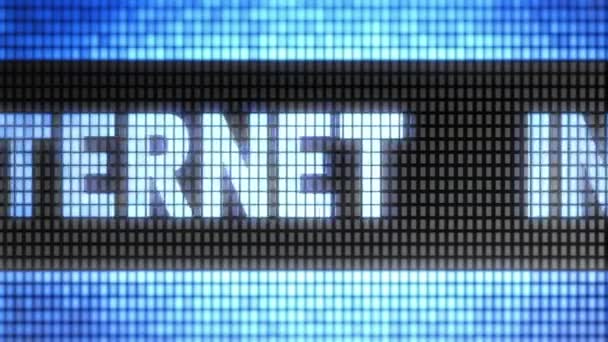 Internet Üstünde Belgili Tanımlık Perde Döngü — Stok video