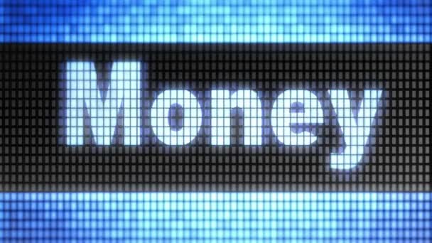Деньги Экране Цикл — стоковое видео