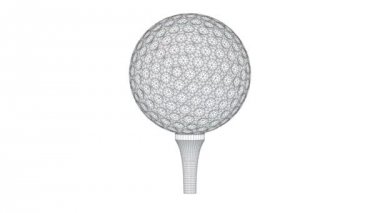 golfball 3D modeli. Döngü.