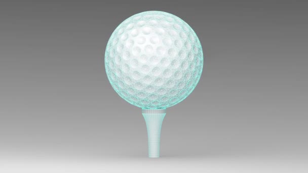 Τρισδιάστατο Μοντέλο Του Golfball Επανάληψη — Αρχείο Βίντεο