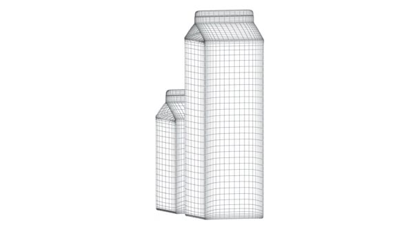 Modell Der Milchbox Schleife — Stockvideo