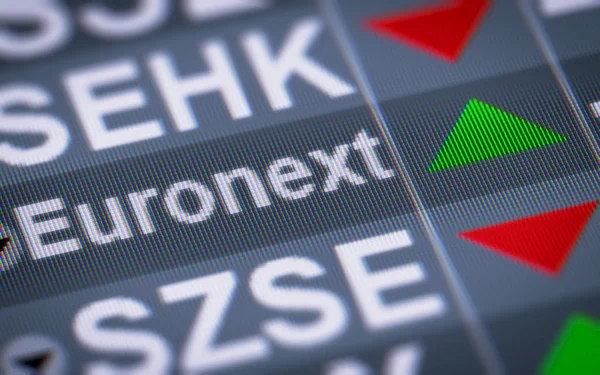 Euronext Una Bolsa Valores Europea Con Sede Ámsterdam Bruselas Londres — Foto de Stock