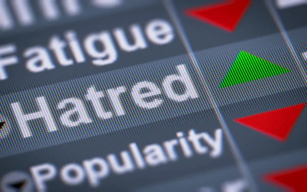 Index Hatred Screen — Stock Photo, Image