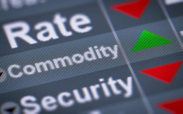 Index Commodity Screen — Stock Photo, Image
