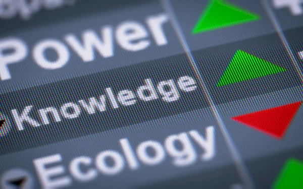 Index Knowledge Screen — Stock Photo, Image