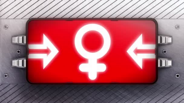 Female Icon Signboard Looping — Stock Video