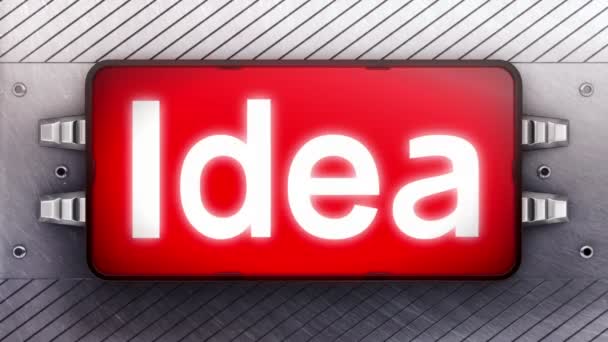 Idea Signboard Looping — Stock Video