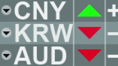 Güney Kore Wonu oranı. Döngü.
