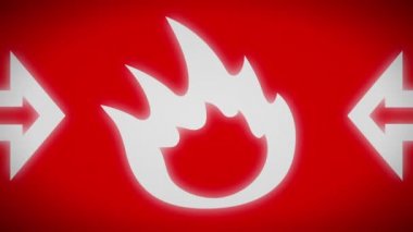 Alev kırmızı ekran simgesi. Döngü.