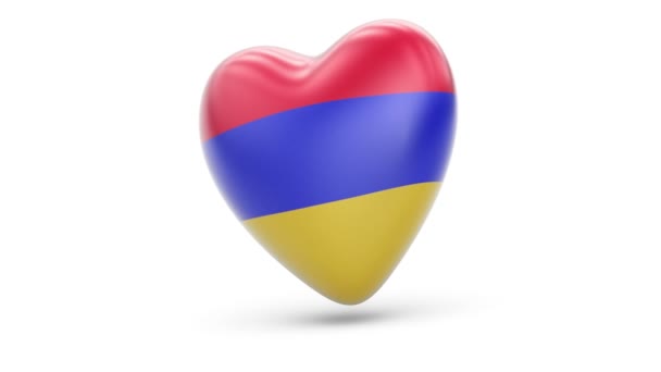 Прапор Вірменії Цикл Альфа Каналу — стокове відео