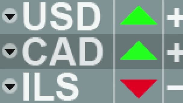 Tasa Dólar Canadiense Bucle — Vídeo de stock