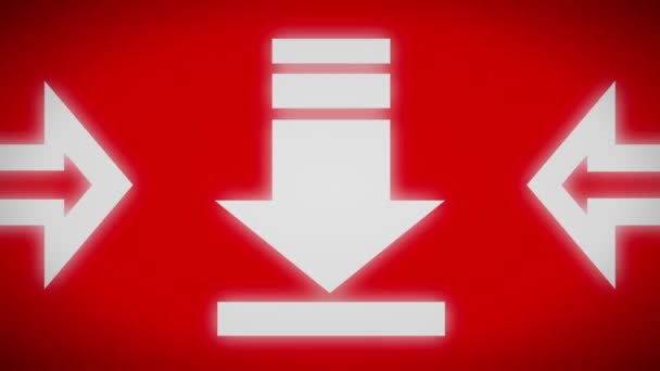 Εικονίδιο Σχετικά Μια Κόκκινη Οθόνη Λήψης Επανάληψη — Αρχείο Βίντεο