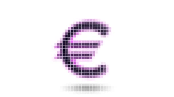 Springen Euro Symbol Schleife — Stockvideo