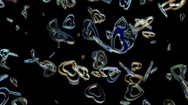 Uçan kalp kutsal kişilerin resmi. Döngü.