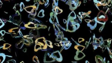 Uçan kalp kutsal kişilerin resmi. Döngü.