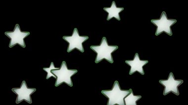 Uçan yıldız kutsal kişilerin resmi. Döngü.