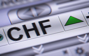 İsviçre Frangı üstünde belgili tanımlık perde. Yukarı.