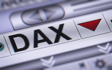 Frankfurt Borsası'nda işlem 30 büyük Alman firmasının oluşan blue chip hisse senedi piyasası dizin. Aşağı.