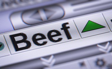 Dizin biftek üstünde belgili tanımlık perde. Yukarı.