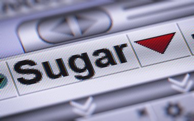 Dizin şeker üstünde belgili tanımlık perde. Aşağı.