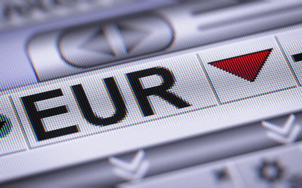 Euro Sign Screen — Stock Photo, Image