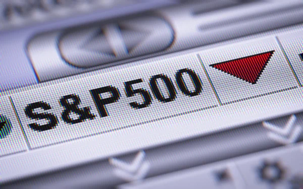 Standard Poor 500 Egy Amerikai Tőzsdeindex Alapján Piaci Részvétel Rendelésére — Stock Fotó