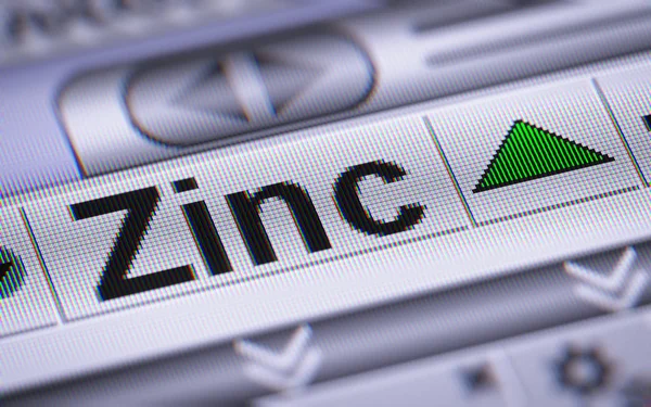 Index of Zinc on the screen. Up.