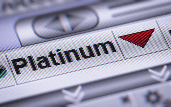 Index Platinum Skärmen Ner — Stockfoto