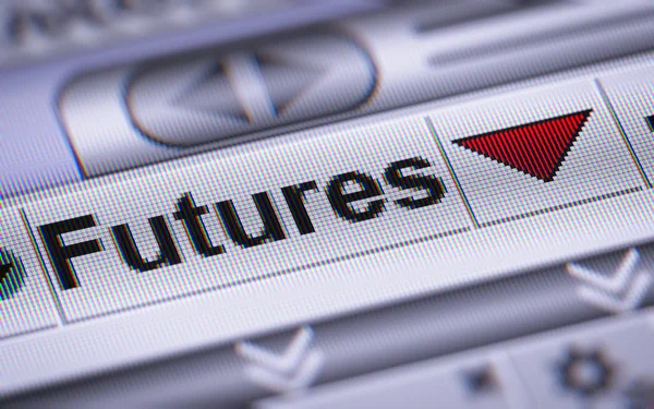 Index Der Futures Auf Dem Bildschirm Nach Unten — Stockfoto