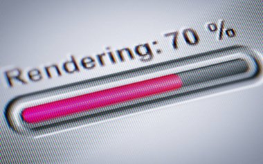 Beyaz ekran üzerinde ilerleme göstergesi