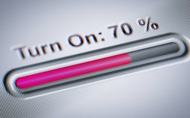 Beyaz ekran üzerinde ilerleme göstergesi