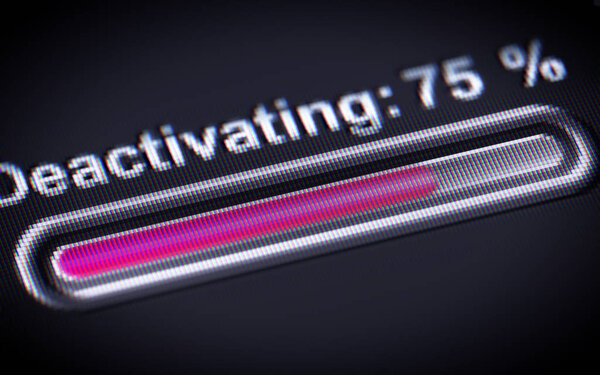 Indicator of progress on the white screen