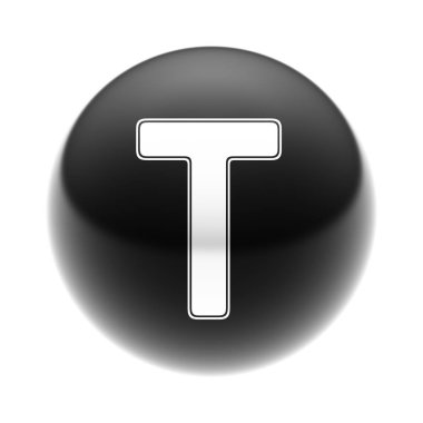 Siyah top beyaz simgesi