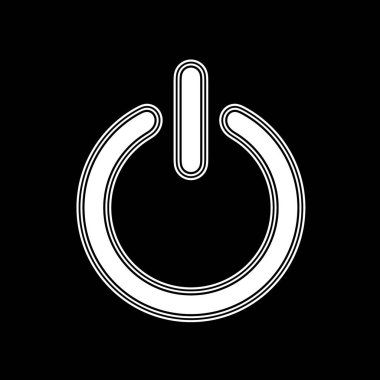 Siyah zemin üzerine beyaz simgesi