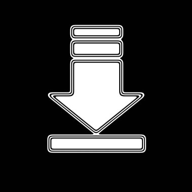 Siyah zemin üzerine beyaz simgesi