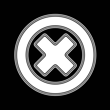 Siyah zemin üzerine beyaz simgesi