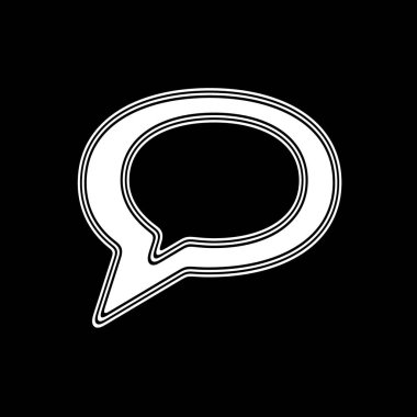 Siyah zemin üzerine beyaz simgesi