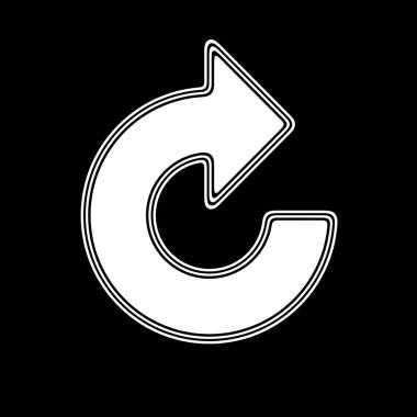 Siyah zemin üzerine beyaz simgesi