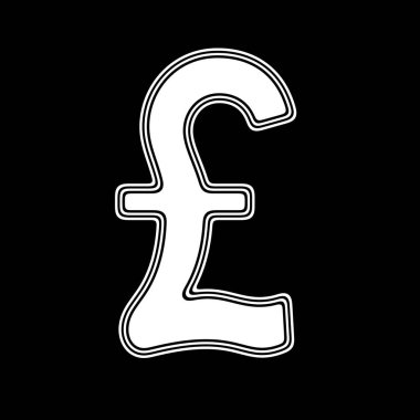 Siyah zemin üzerine beyaz simgesi