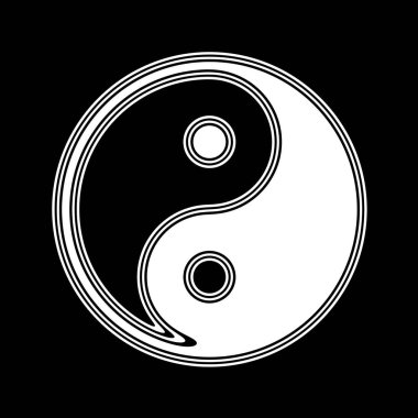 Siyah zemin üzerine beyaz simgesi